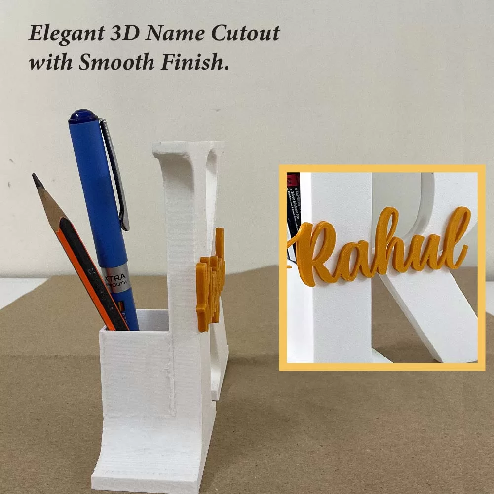 Alphabet Penstand with Name - Personalized Plastic Desk Organizer image 3