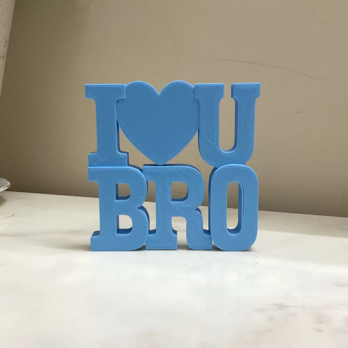 I LoveU bro - photo desk quote